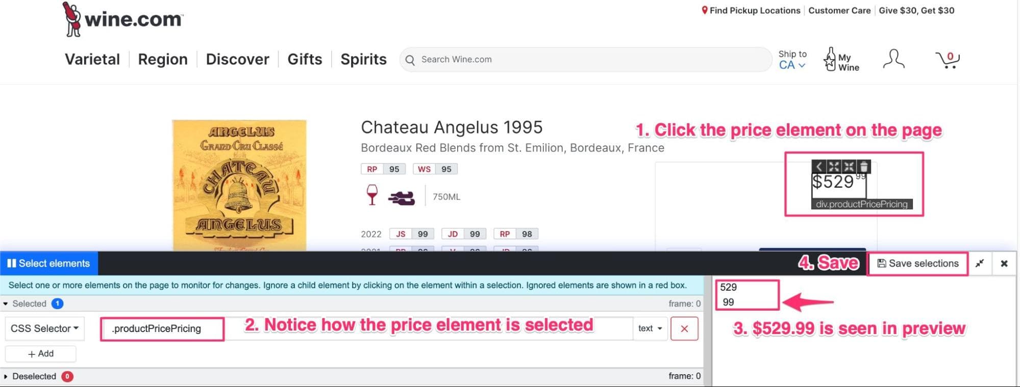 get restock alert of vintage wine