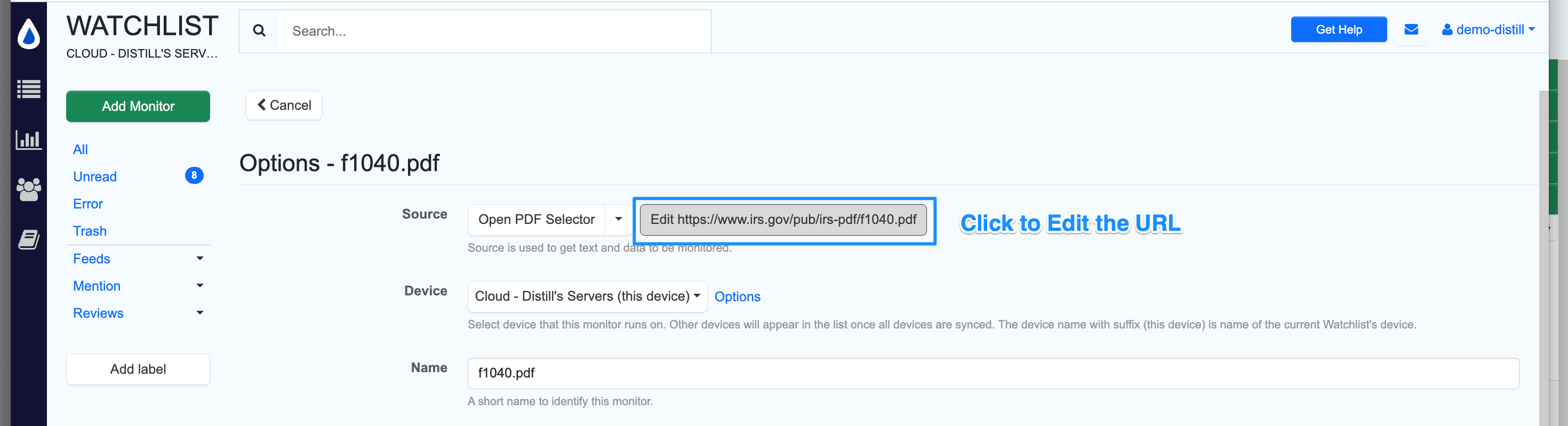 Edit URL