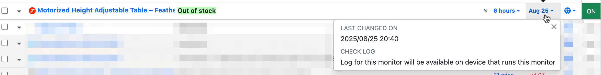 Empty check log