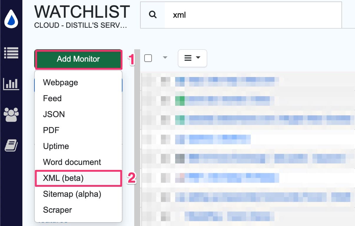 Adding XML monitor
